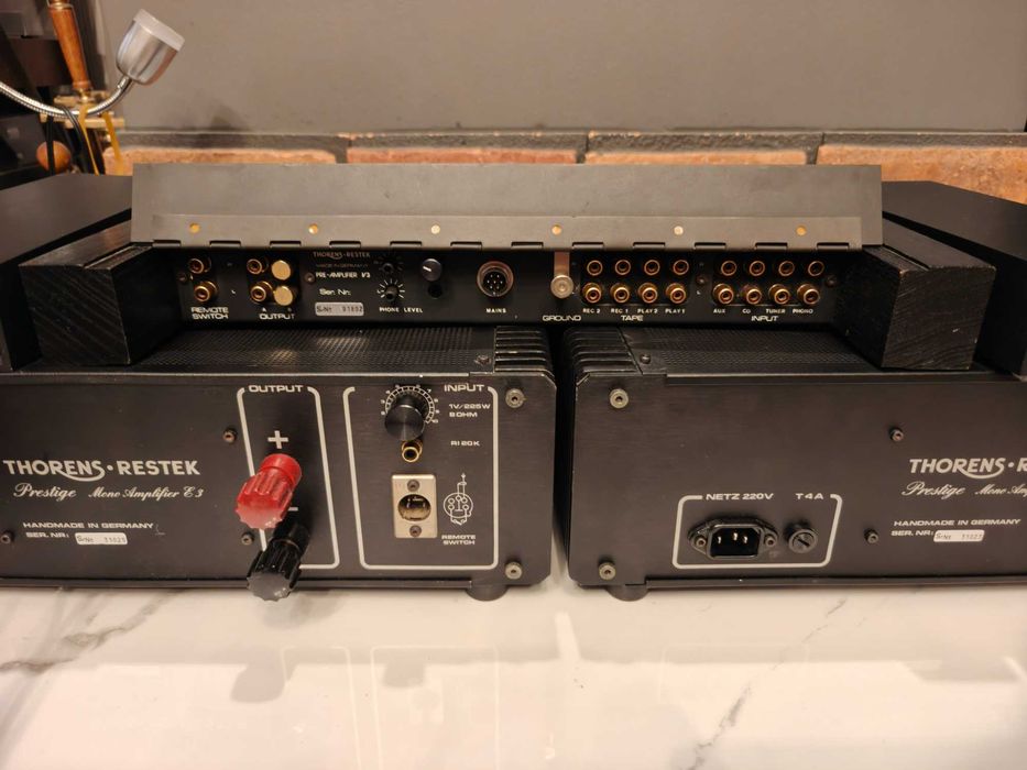 THORENS RESTEK E3 + V3 + ! Monobloki + Przedwzmacniacz ! HI-END