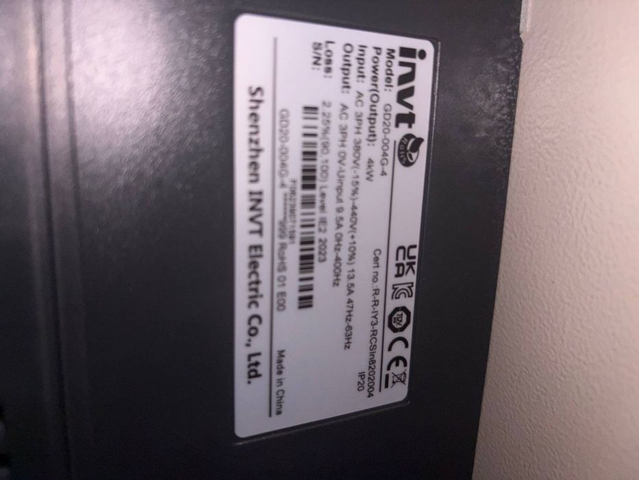 Частотный преобразователь invt 45/55квт, 37/45квт, 4квт