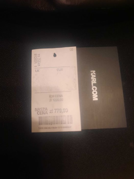 Torebka Karl Lagerfeld oryginalna skora natur. srebrna TK maxx 1200zl