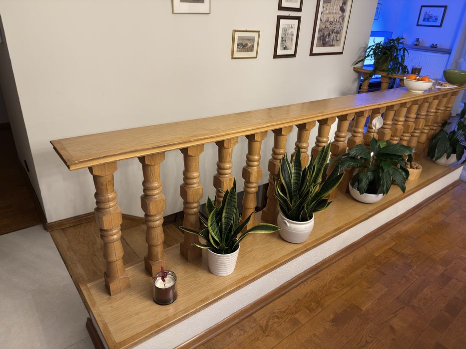 Balustrada drewniana dębowa