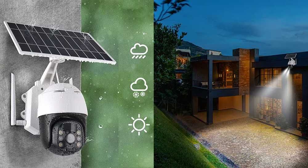 Câmara Vídeo Vigilância Solar 100% Sem Fios PZT 360º WiFI (NOVO)