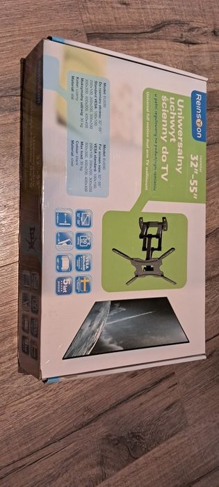 Uchwyt ścienny Reinston tv 32"-55" udźwig 30 kg. NOWY nie używany!!