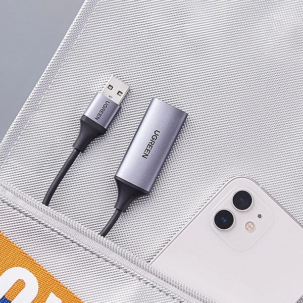Adapter Ugreen CM489, 40189 HDMI (żeński) - USB-A / USB-C (męski) - sz