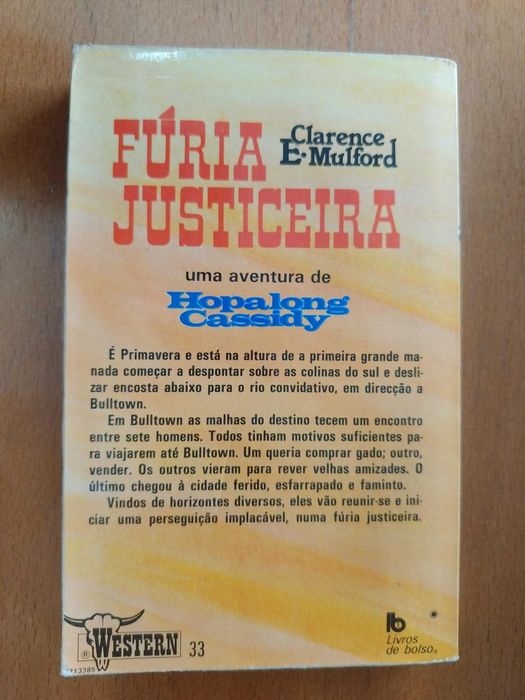 Livro Western: Fúria Justiceira - Clarence E. Mulford (Hopalong Cassidy)