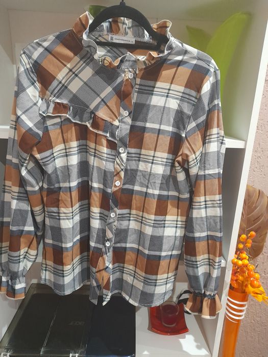 Damska koszula w krate roz L