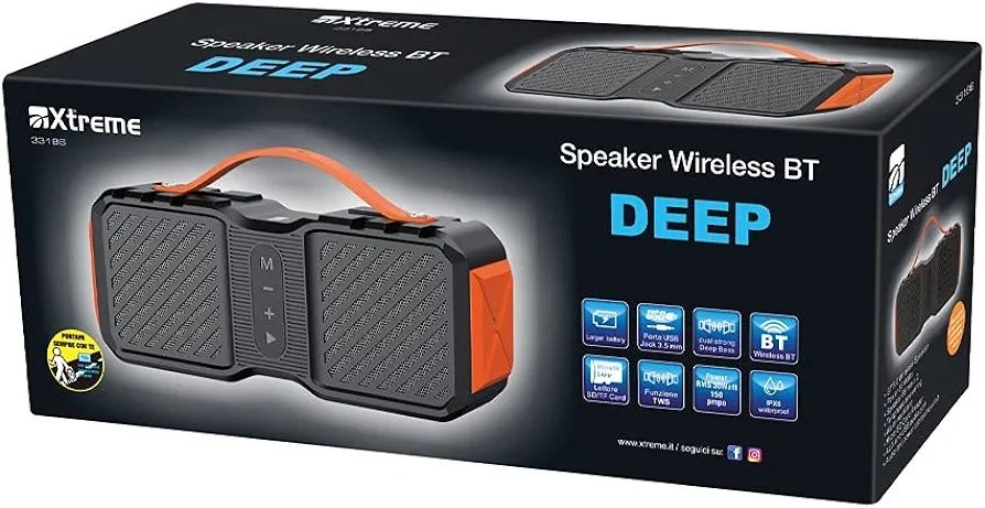 Glosnik bezprzewodowy przenośny Xtreme Deep wodoodporny