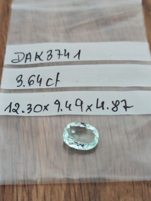 Akwamaryn naturalny 3.64 ct