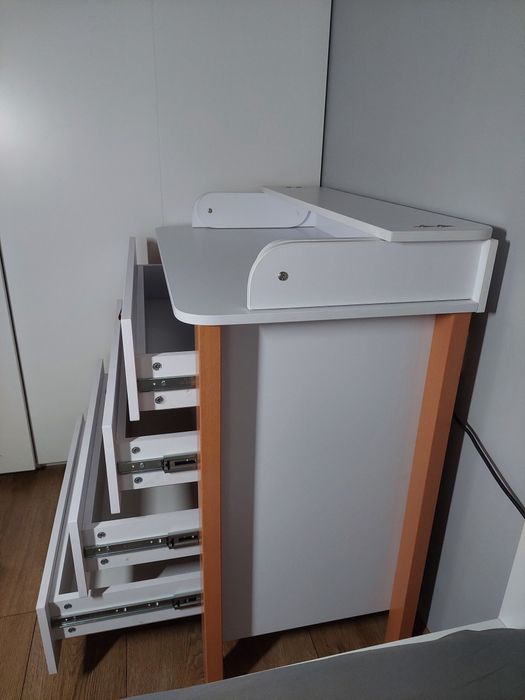 Komoda Veres Monaco 900 White Natural + przewijak - komplet, Stan: Nowe