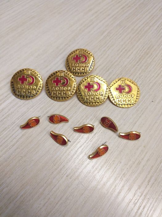 Значок донор СССР, Капля