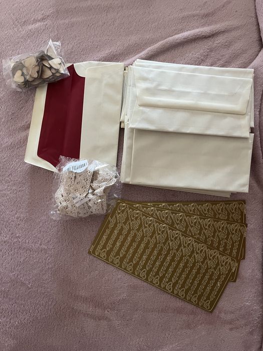 Zestaw do stworzenia zaproszeń ślubnych