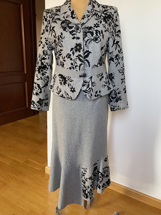 Kostium szaro-czarny