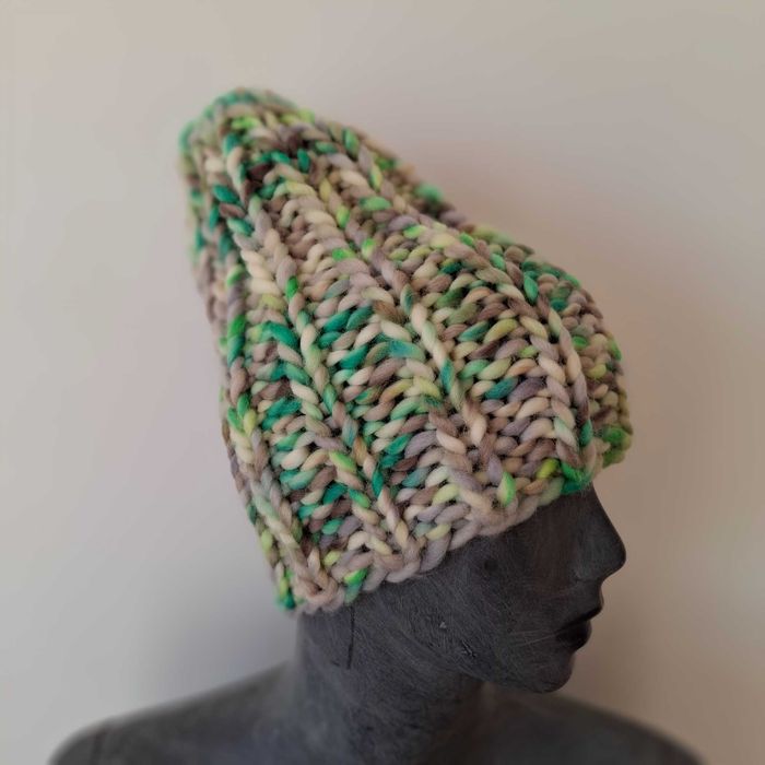 czapka handmade wełna merino