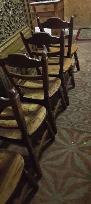 Super mocne krzesła dębowe 6 sztuk komplet