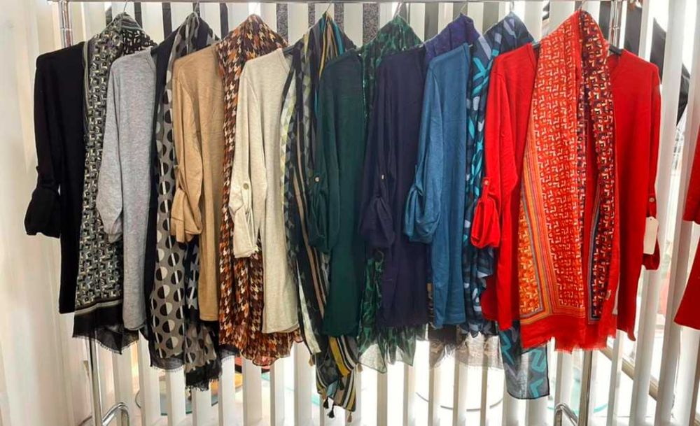 conjunto camisola com cachecol (várias cores)