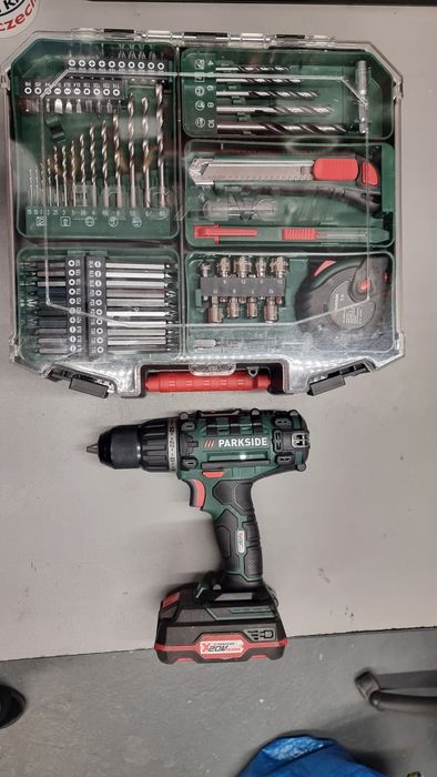 Wkrętarka PARKSIDE PABS 20-Li G8 walizka akcesoria wiertła