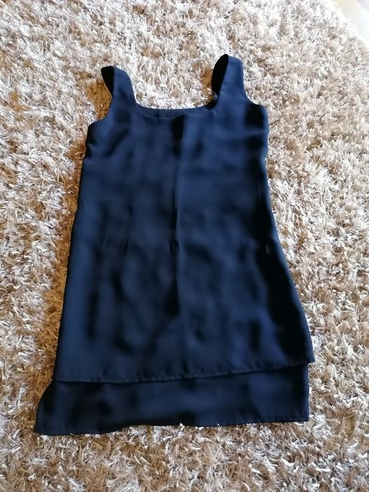 Vestido preto  cintado  T 36