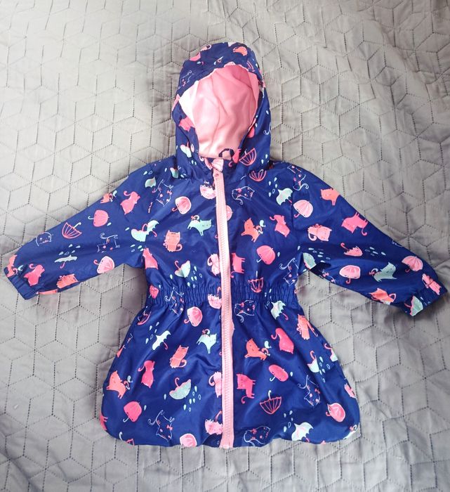 Kurtka przeciwdeszczowa ocieplona polarem 80