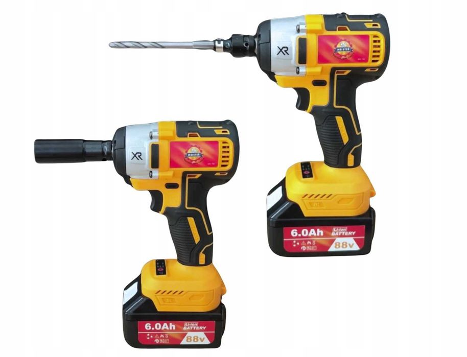 Zestaw narzędzi 3 w 1 - Wiertarka Kątówka Klucz udar na akumulator