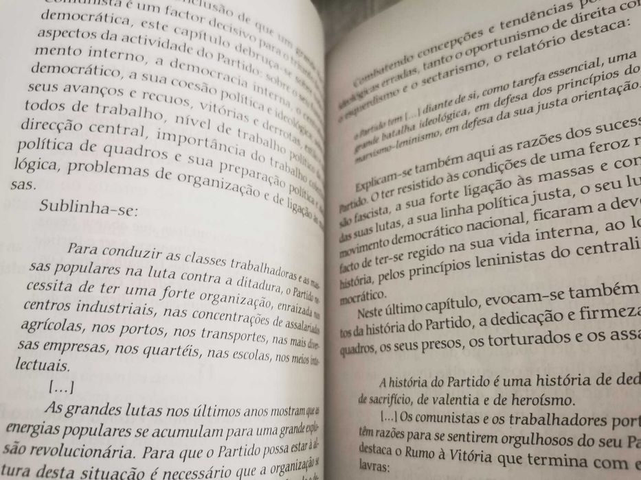 5 Obras de Álvaro Cunhal - Cont para História e Luta dos Comunistas