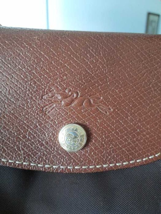 Carteira Longchamp castanha, original, como nova