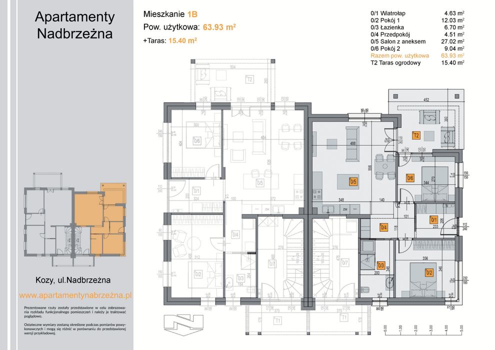 Nowe mieszkanie - gotowe do odbioru CENTRUM  64m2 + prywatny ogród