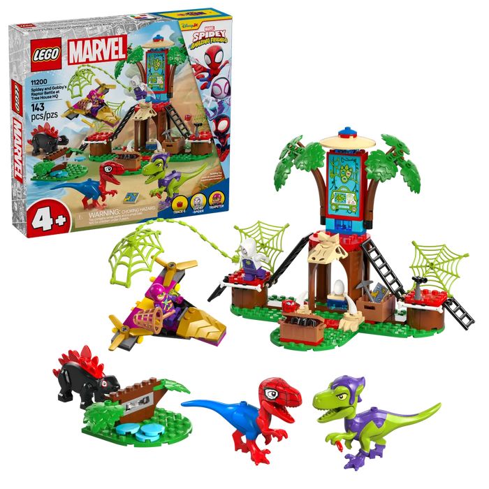 LEGO Marvel Bitwa Spidey’ego i Gobby’ego przy domku na drzewie 11200