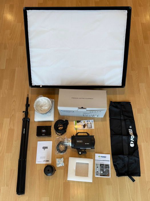 Zestaw studyjny lampa błyskowa Fomei Digitalis 400RF + Softbox75X100cm
