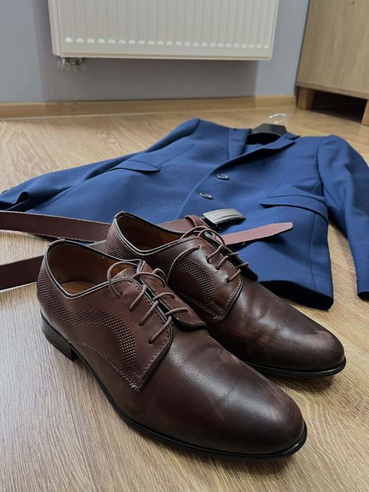 Garnitur chłopięcy ciemny granat roz. 164