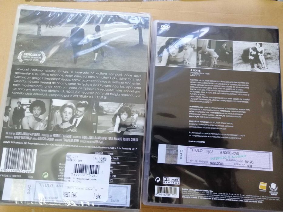 A noite Antonioni Marcelo Mastroiani  Monica Vitti  Jeanne Moureau