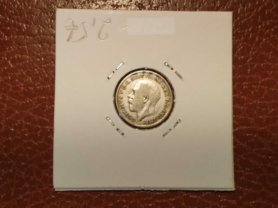 Reino Unido - moeda em prata de 3 pence de 1922