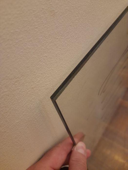Tampo Vidro Fosco (ligeiramente esverdeado) 80x85x5mm