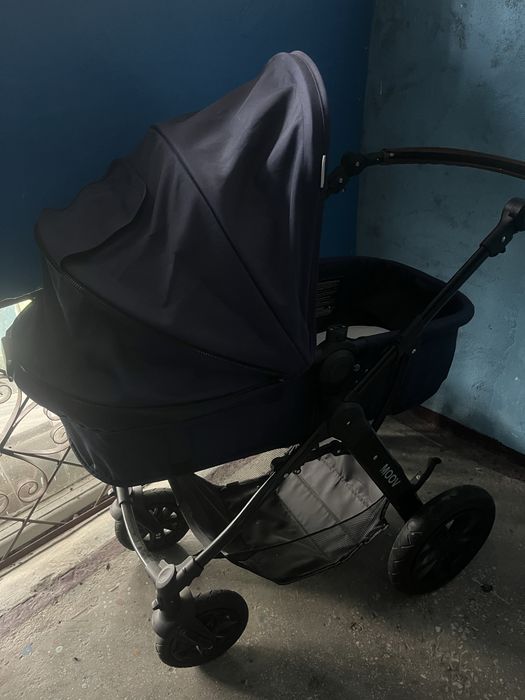Коляска kinderkraft moov, темно-синя