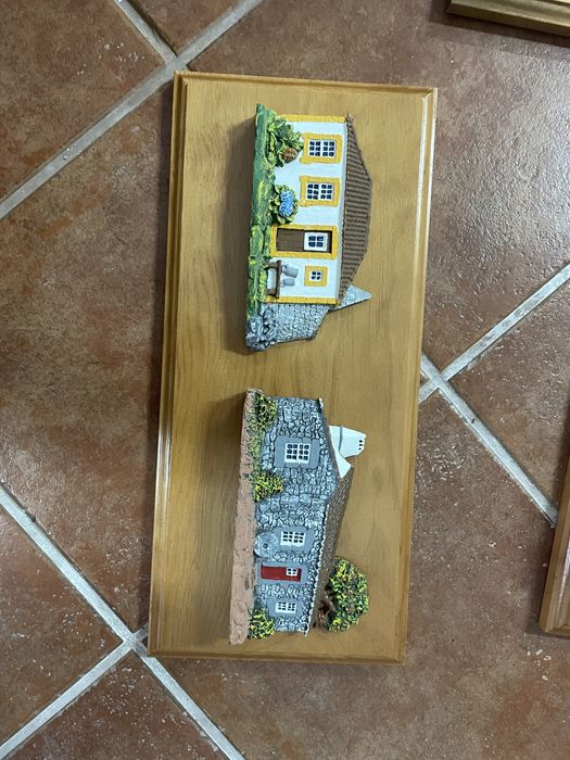 Figuras de barro em mandeira maciça (como novo)
