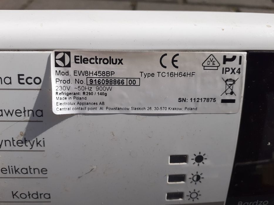 Podzespoły suszarki Electrolux EW8H458BP