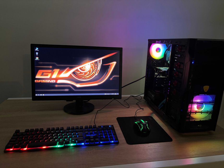 Zestaw Do Gier i5 4x3.8ghz/GTX-4GB!/Ram-16GB/SSD+1TB/Monitor 22'