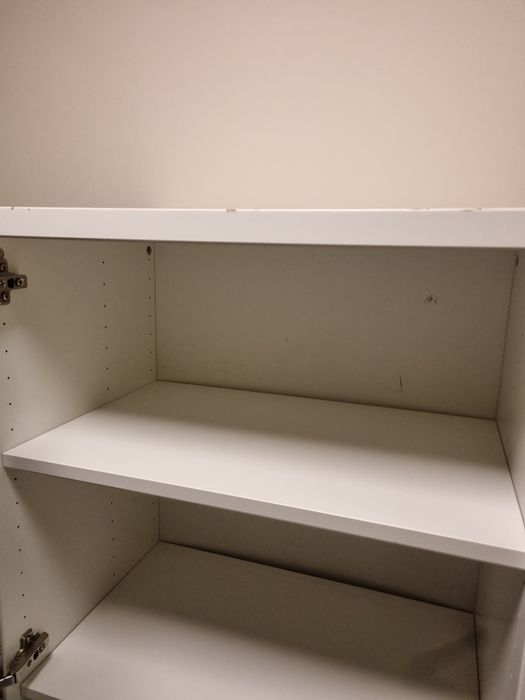 Pojemna szafka IKEA 192 cm wysoka biało czarna szkło