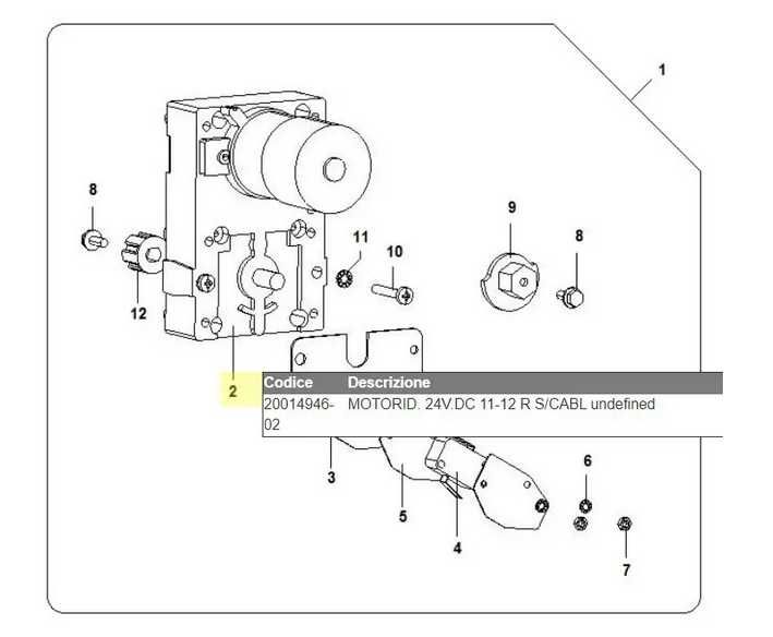 Мотор-редуктор привода заварочного блока Bianchi 20014946-02 20014946