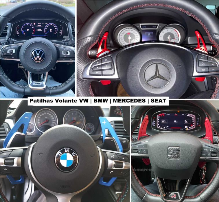 Patilhas velocidades volante BMW MERCEDES VW Volkswagen SEAT AUDI