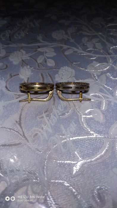 продам серебряные позолоченые серги Bulgari