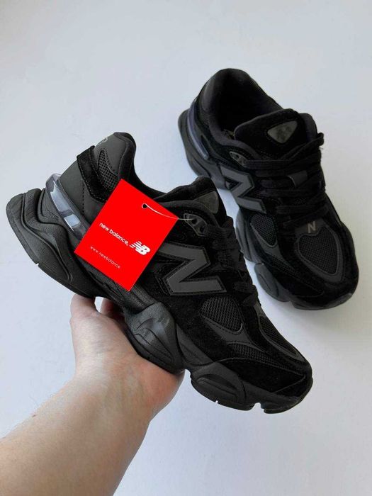 Кросівки New Balance 9060 Black жіночі чоловічі чорні замша сітка демісезон | Нью Беланс замшеві весна осінь унісекс 36 37 38 39 40 41 42 43 44 45