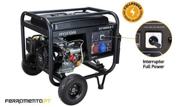 Gerador Gasolina 8,8 kVA Hyundai HY10000LEKT