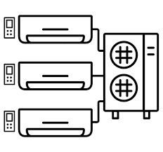 Klimatyzacja multisplit 5:1 jednostki ścienne marki Hilux