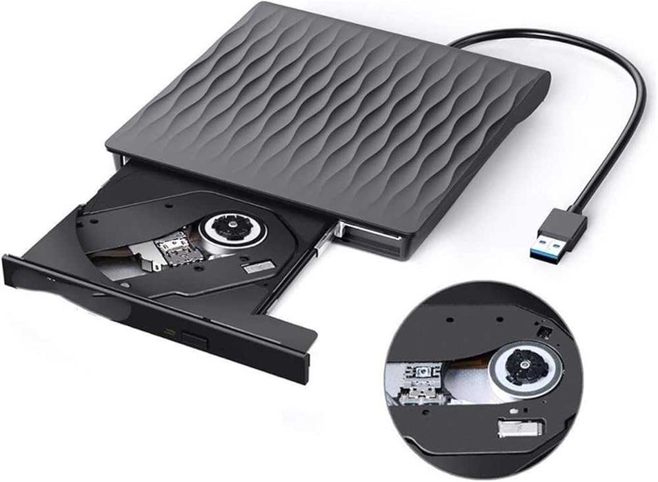 Nowy Zewnętrzny Napęd CD/DVD USB 3.0 – Przenośny | Slim | Ultra Szybki