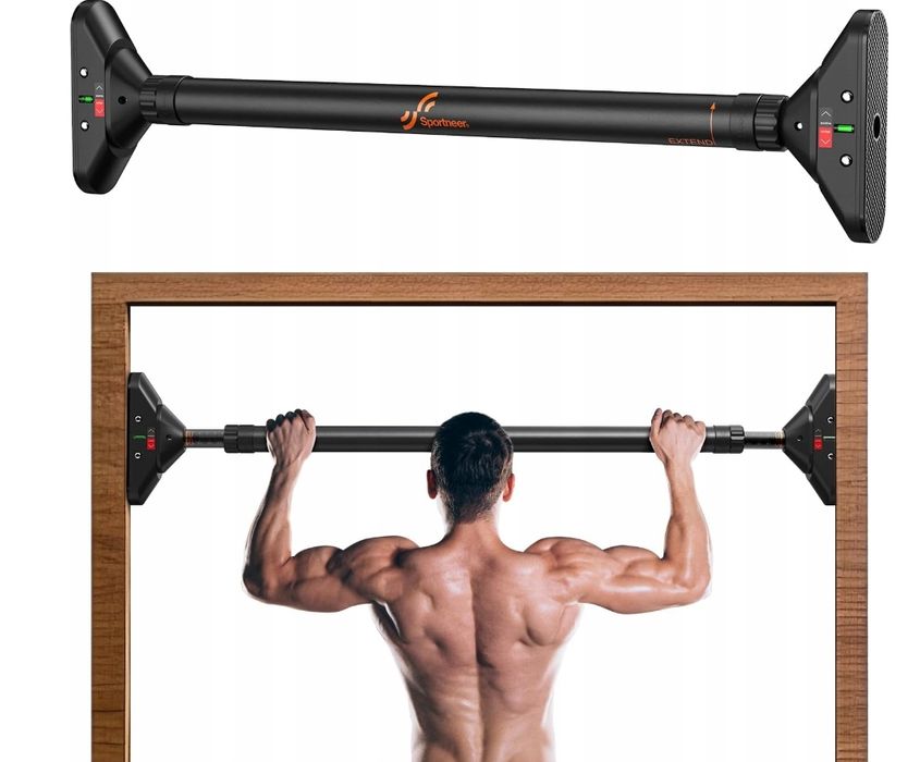 Sportneer Drążek Do Podciągania, Regulowany 75-94 Cm, Bez Śrub, Do 200 Kg