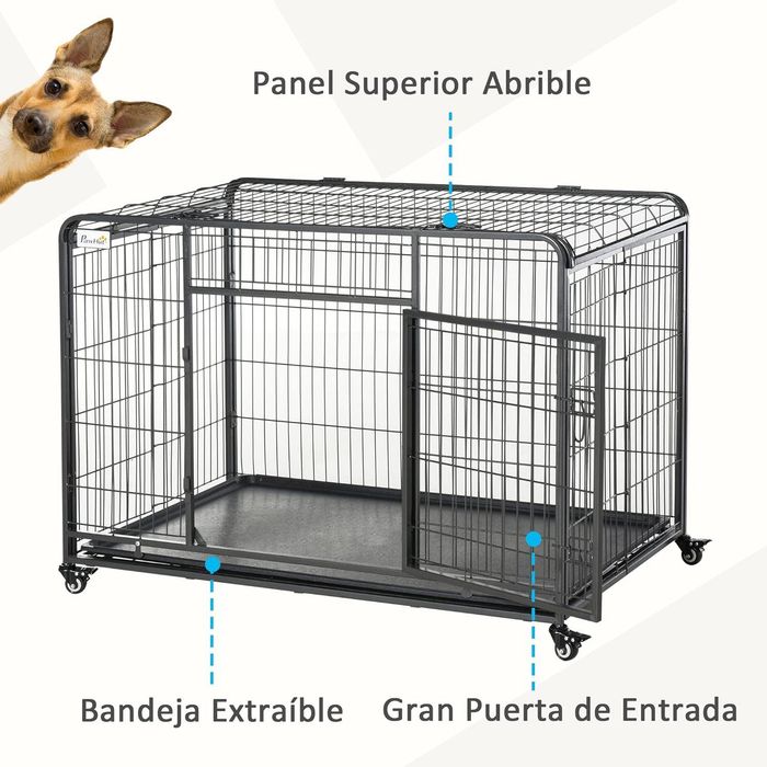 PawHut Canil para cães grandes dobrável
