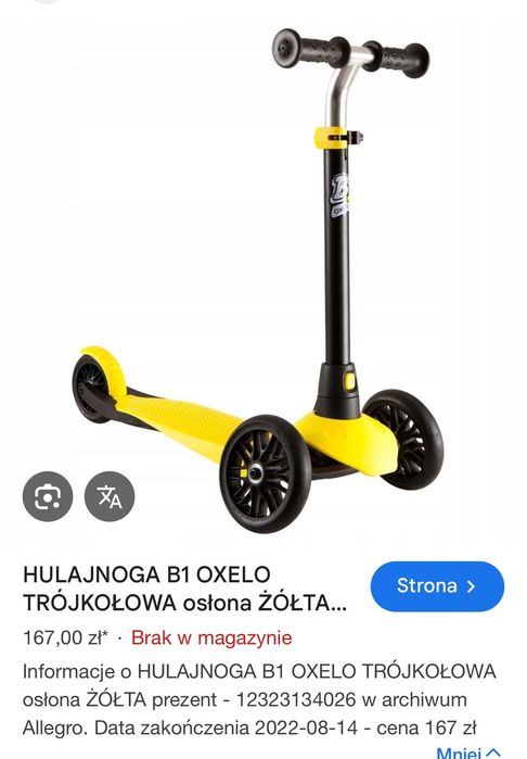 Hulajnoga trójkołowa