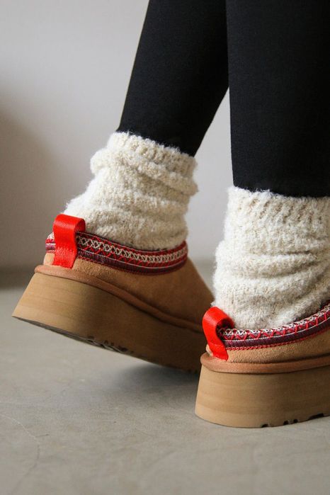 ПРЕМʼЄРА! UGG Tazz Slipper Platform «Chestnut» 36 37 38 39 40 уггі таз