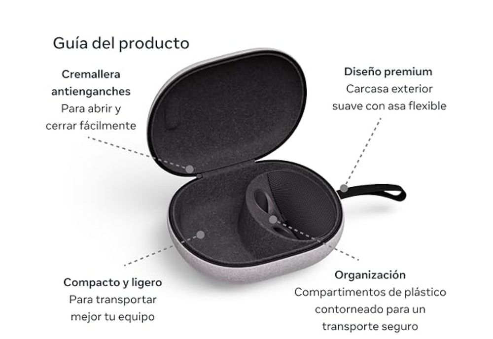 Estojo rijo para Meta Quest 3/3s