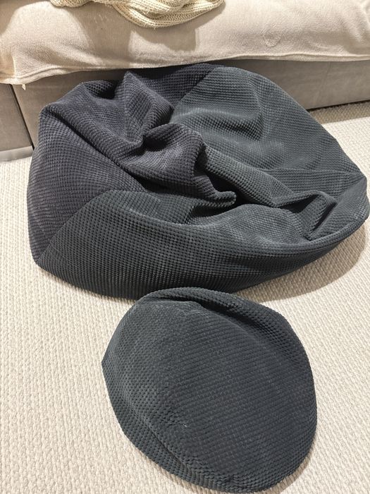 Pufa siedzisko duza puszysta czarna