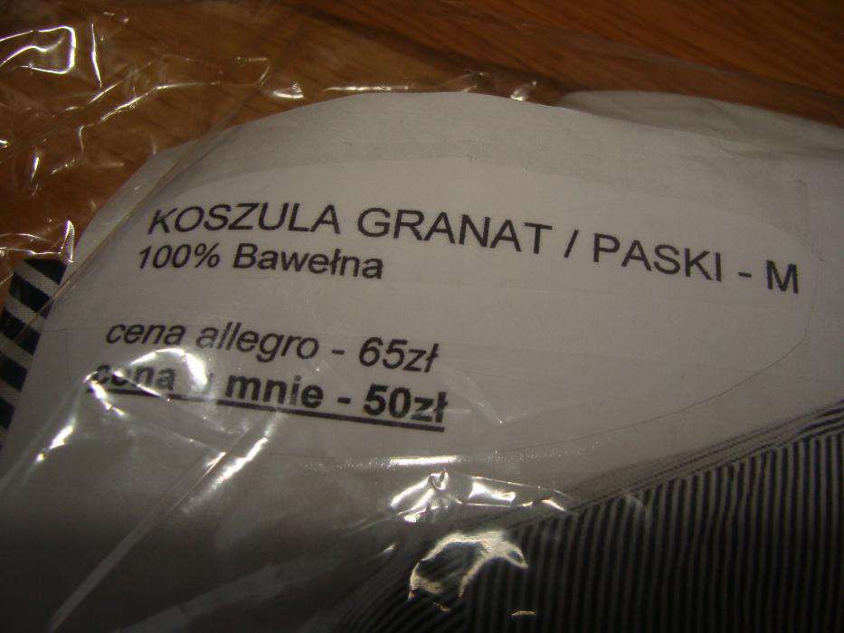 NOWA Granatowa koszula w paski M ZOBACZ!